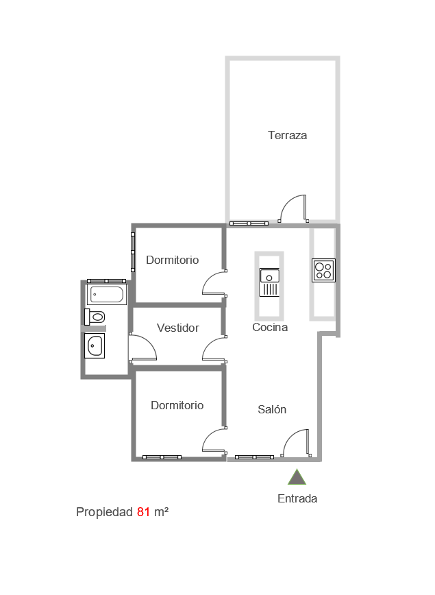 Bel appartement réformé de 2 chambres, 1 salle de bain au rez-de-chaussée avec jardin patio - Velez Rubio