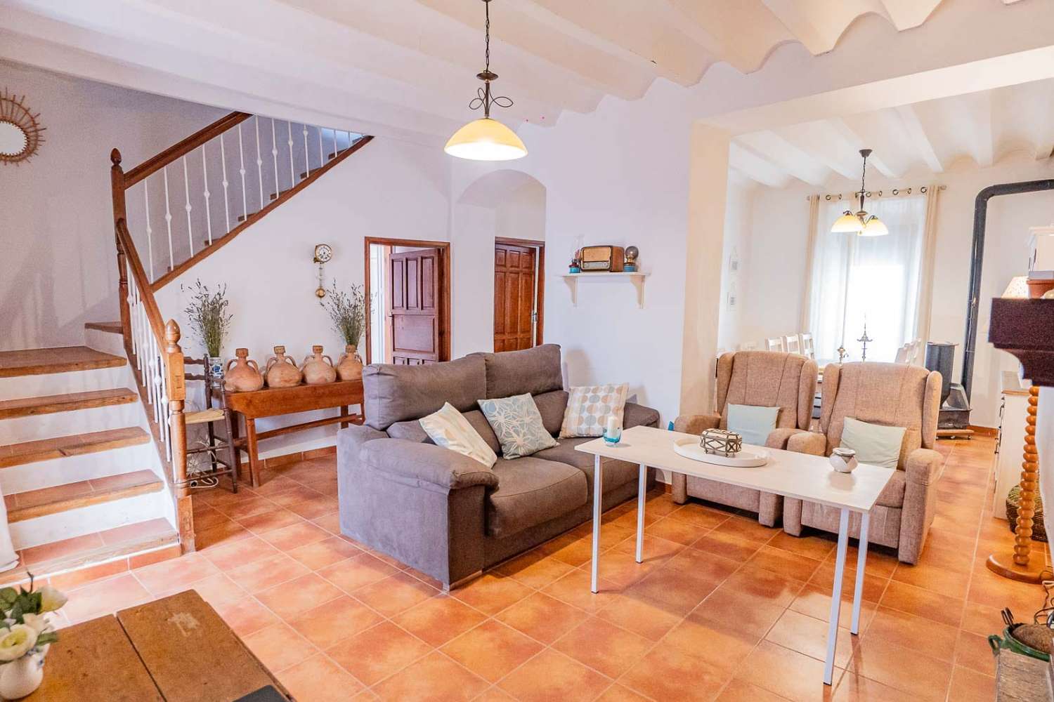 Impeccably restored house in Topares with outdoor patio and garage