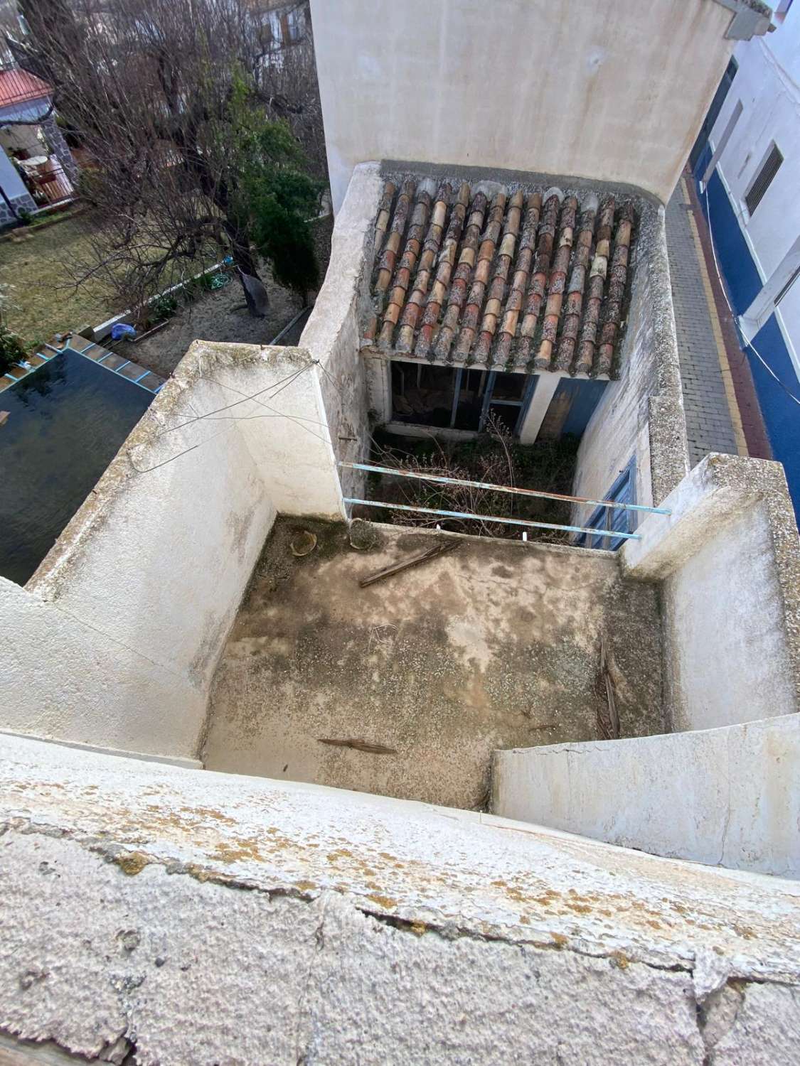 House in Velez Blanco terrace and garden.