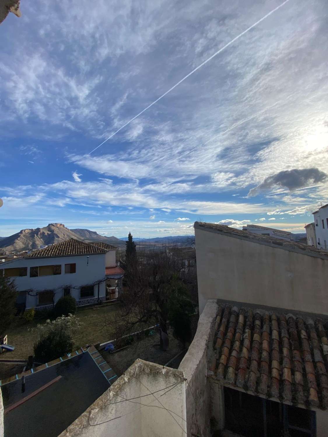 House in Velez Blanco terrace and garden.