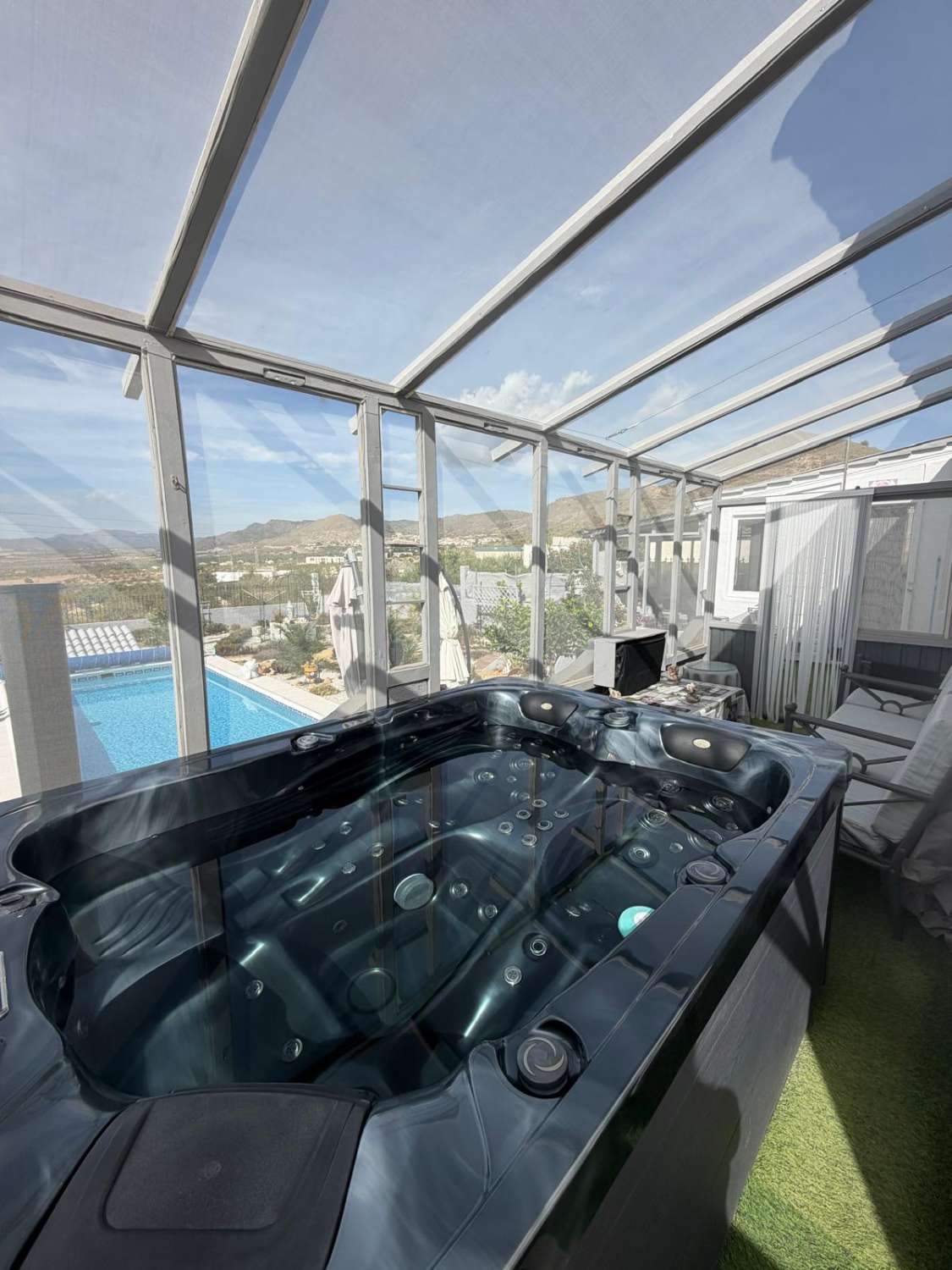 Exceptional, Superior Park Home with Private Swimming Pool, Hot Tub and breath taking views