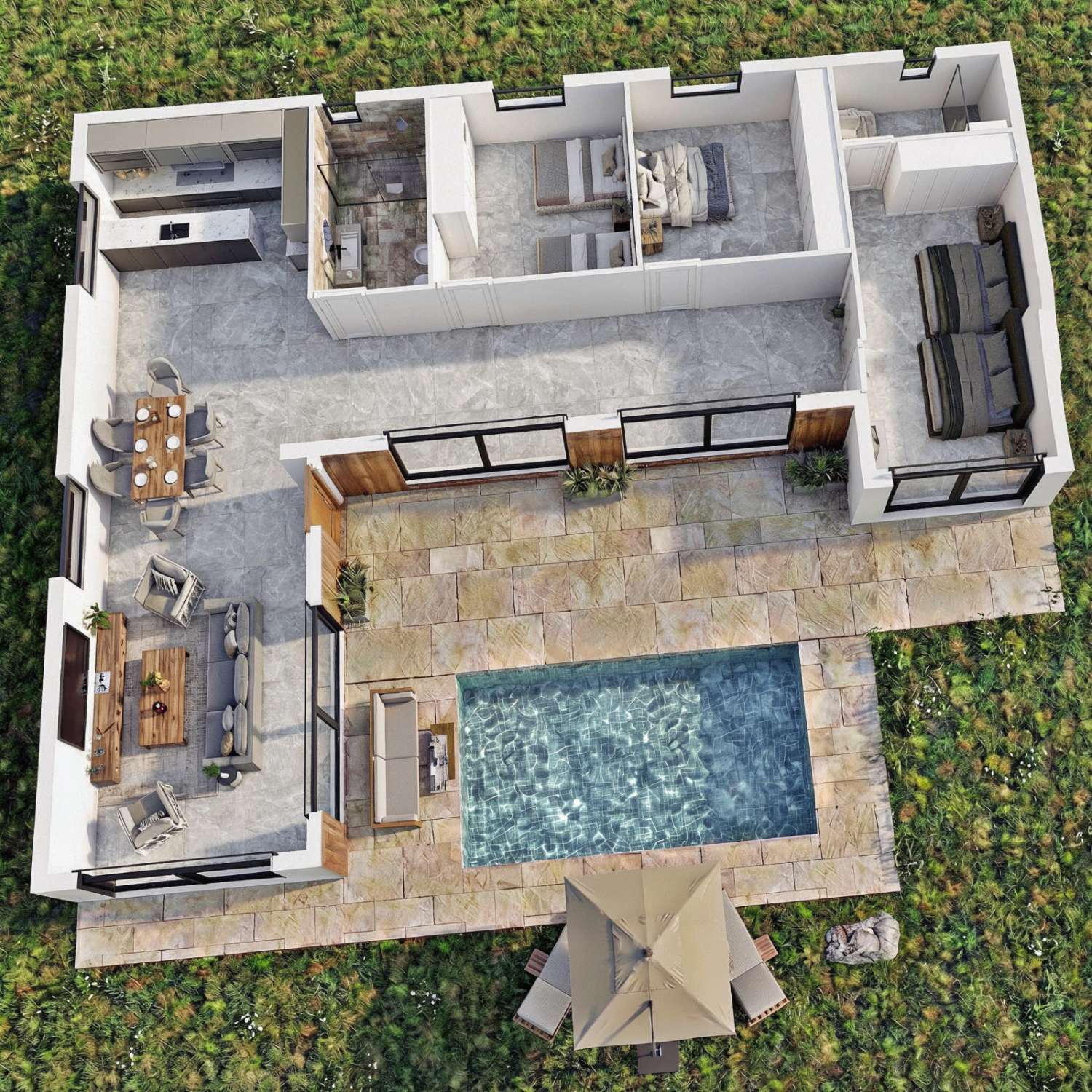 New Build Villa. 3 beds, 2 baths, pool.  Completion 6 months